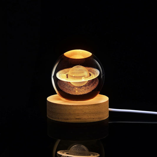 Esfera de Luz Eterna de Cristal 3D