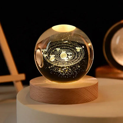 Esfera de Luz Eterna de Cristal 3D