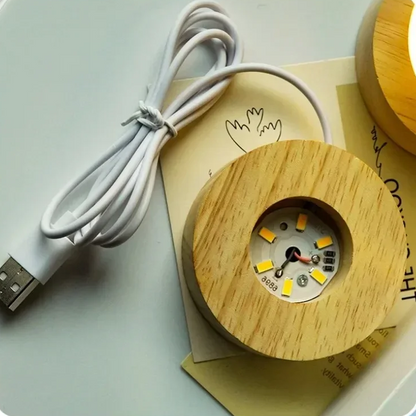 Esfera de Luz Eterna de Cristal 3D